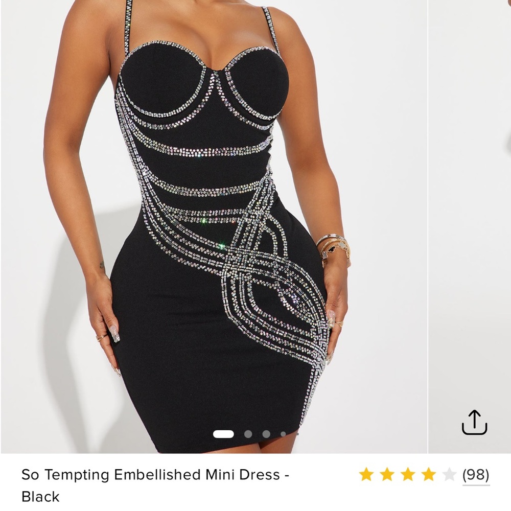 Embellished mini dress fashion nova